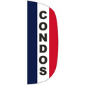 "CONDOS" 3' x 8' Stationary Message Flutter Flag